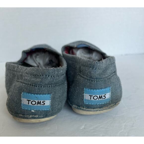 Toms Classic Alpargata Flat Shoes Blue Canvas Lightweight Slip On Loafer Sz 8.5 - Picture 6 of 10